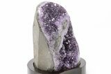 5.6" Tall Amethyst Cluster With Wood Base - Uruguay - #199733-1